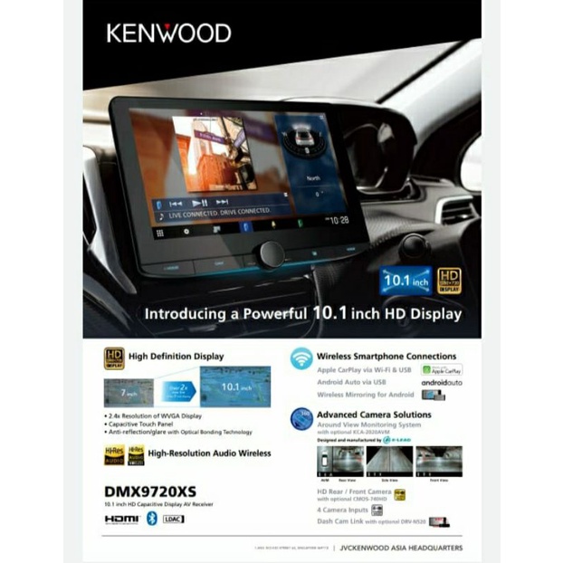 Head unit kenwood dmx9720xs - kenwood dmx 9720 xs - tv kenwood 10 inch dmx9720