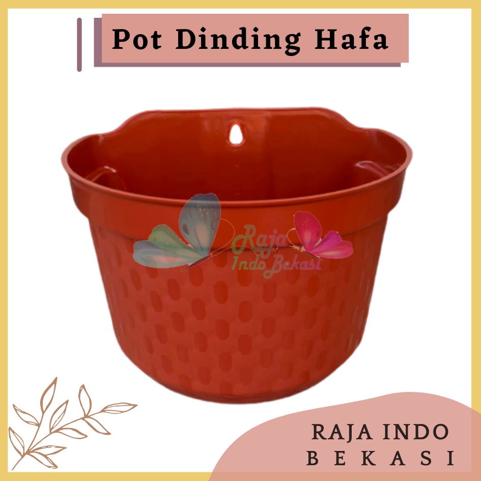 Pot Dinding Cantol Hafa 20 Cm Merah BataTerracota Merah Coklat Pot Dinding Tempel Dekorasi Putih Panjang Aesthetic Besar Kecil Pager Balkon Pagar Unik  Pot Tembok - Tanaman Bunga Hias Dinding Tempel Bibit Plastik TB Flower 22 23 25 27 28 30