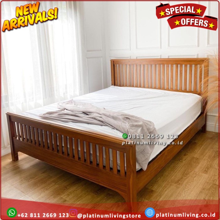 Tempat Tidur Jati Minimalis 160x200, Dipan jati 160x200, Divan jati Platinumliving Furniture Indones