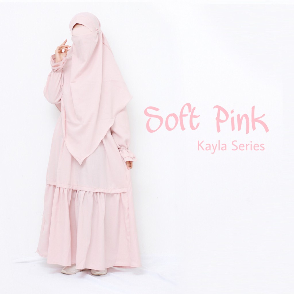 Set Gamis + Khimar | Kayla Series - Soft Pink