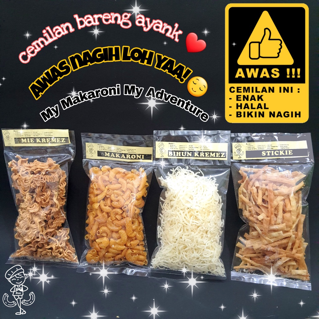 

PREMIUM - MAKARONI MIE KREMES BIHUN KRIUK CEMILAN JAJANAN JADUL SACHET