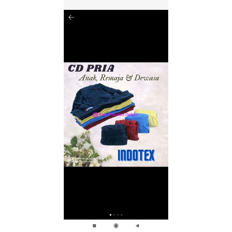 CD Celana Dalam Pria Cowok Dewasa Ukuran Size M L XL XXL Indotex - Murah /cd anak/celana dalam anak