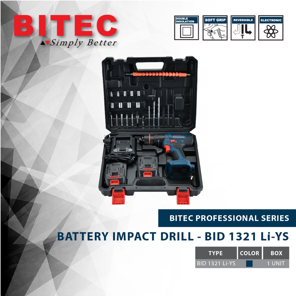 Bitec Mesin Bor Baterai Professional 1500Mah - 13 MM - BID 1321 Li-Ys