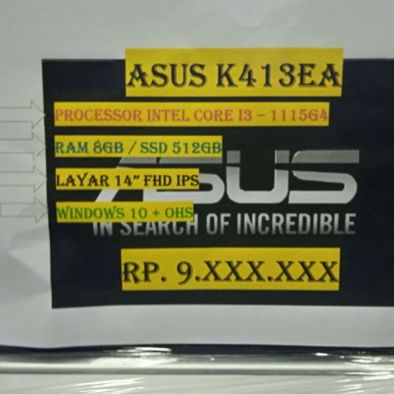 ASUS K413EA I3 1115G4 8GB SSD 512GB