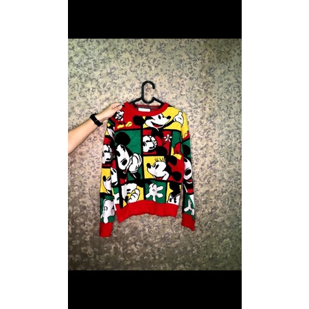 PRELOVED - GUCCI Sweater Mickey Mouse Red