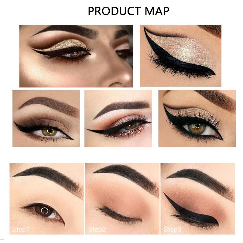 Eyeliner Cair Amy's Diary Waterproof  Rose Roll Black High Class Long lasting Quick-set Formula Ultra soft Felt Tip Up to 12H Long-wear