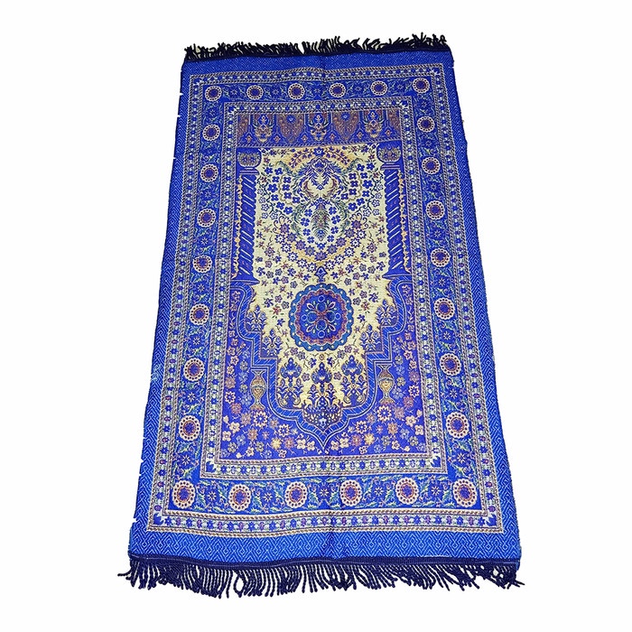 Sajadah Yasin Turki Timbul Benang Emas Tebal - Jfashion Sajadah - Biru Limited