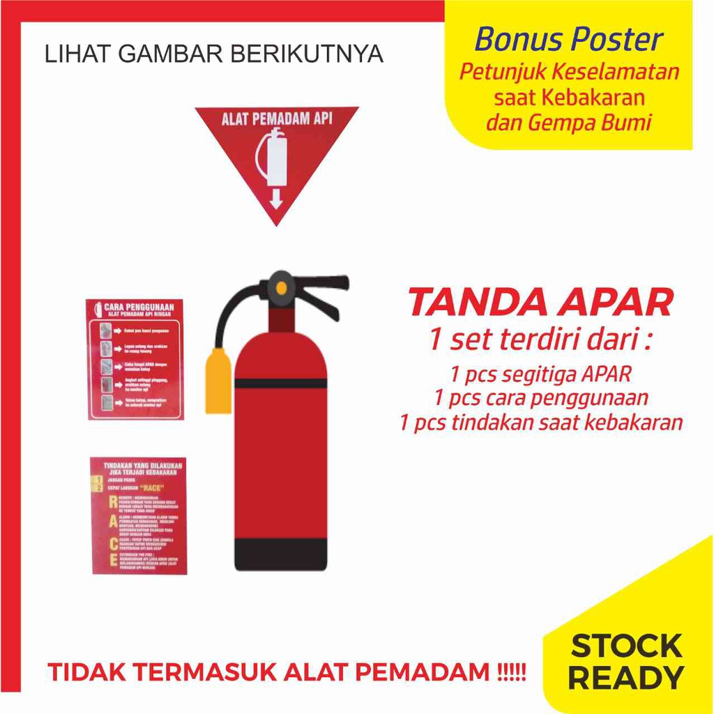 Jual Akrilik Tanda APAR Penanda Alat Pemadam Bukan Alat Pemadam Bukan APAR Indonesia Shopee