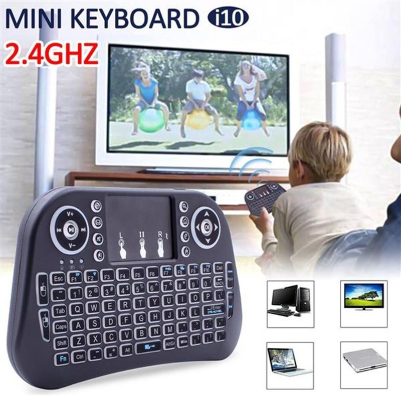 AKN88 - i10 Plus - Mini Wireless Keyboard and Touchpad RGB Backlit