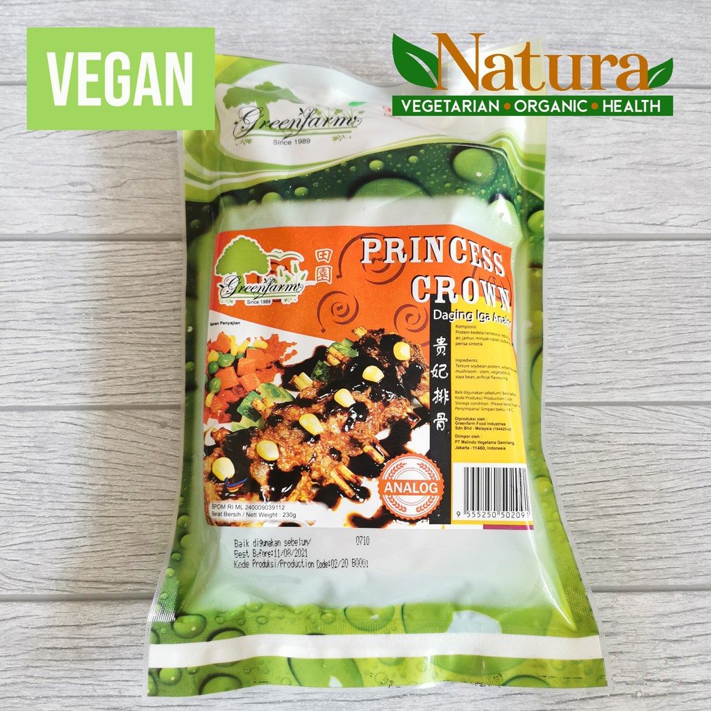 

Greenfarm Princess Crown Iga 230gr Vegetarian Vegan Beku