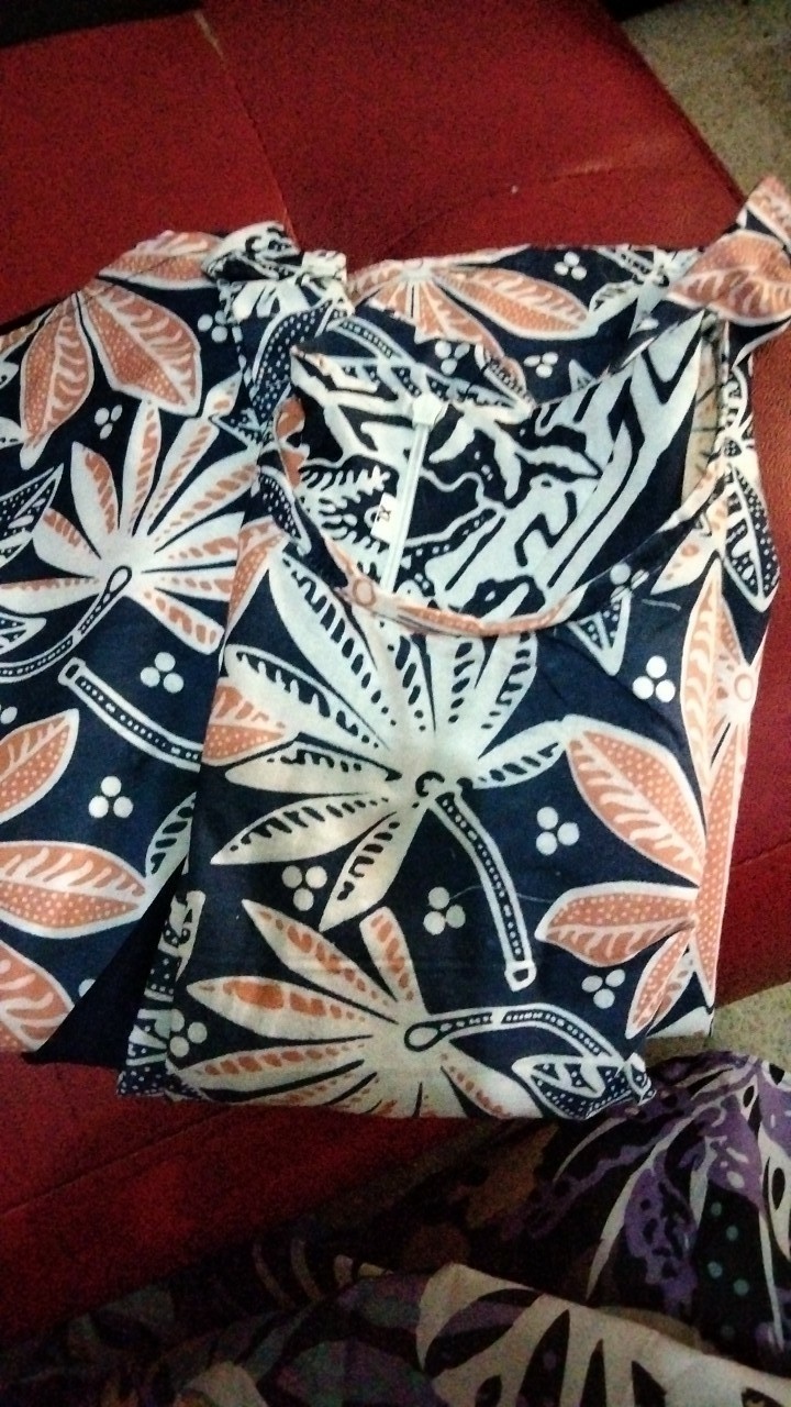 M-l-xl-xxl Tunik Batik Wanita Shibori Seragam Batik Murah Atasan Baju Batik Wanita Asli Pekalongan