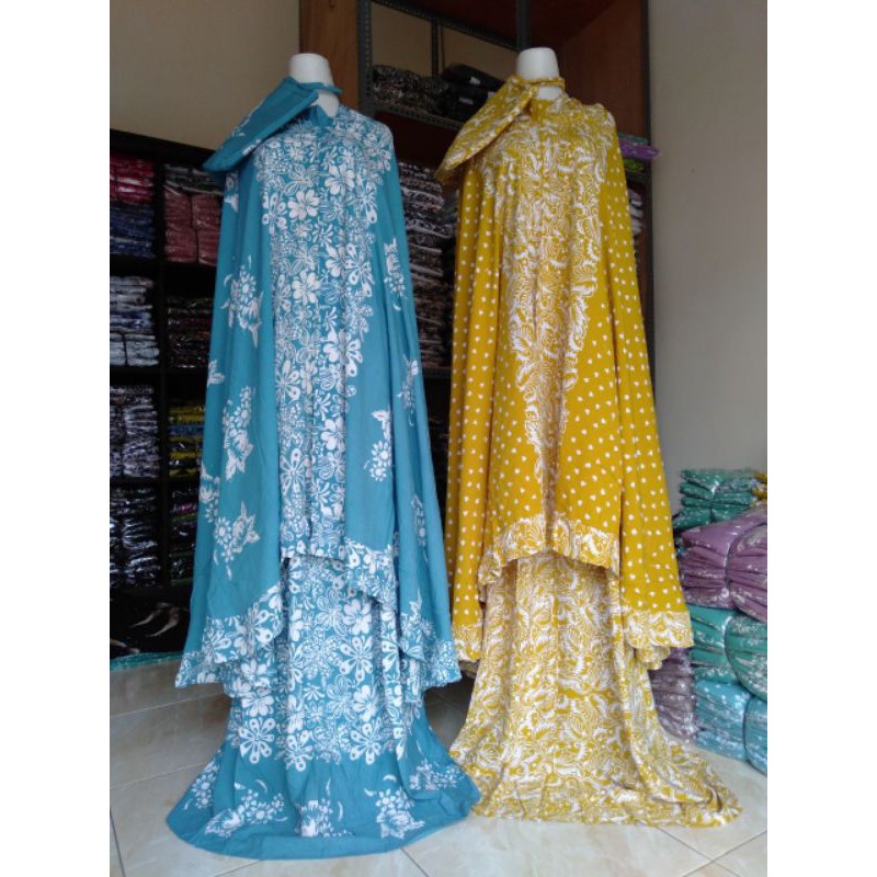 (TERBARU) MUKENA BATIK SOFT / MUKENA BATIK WARNA SOFT PINK, BIRU, TOSCA, LILAC UKURAN JUMBO / MUKENA RAYON BATIK / MUKENA MOTIF BATIK