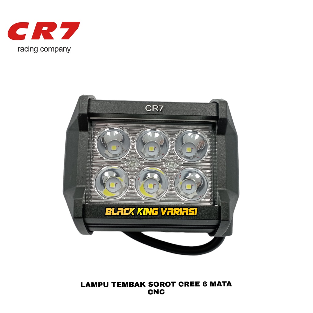 Lampu Tembak Sorot 6 Mata LED Cree CWL Kotak CR7 Mobil Motor Waterproof