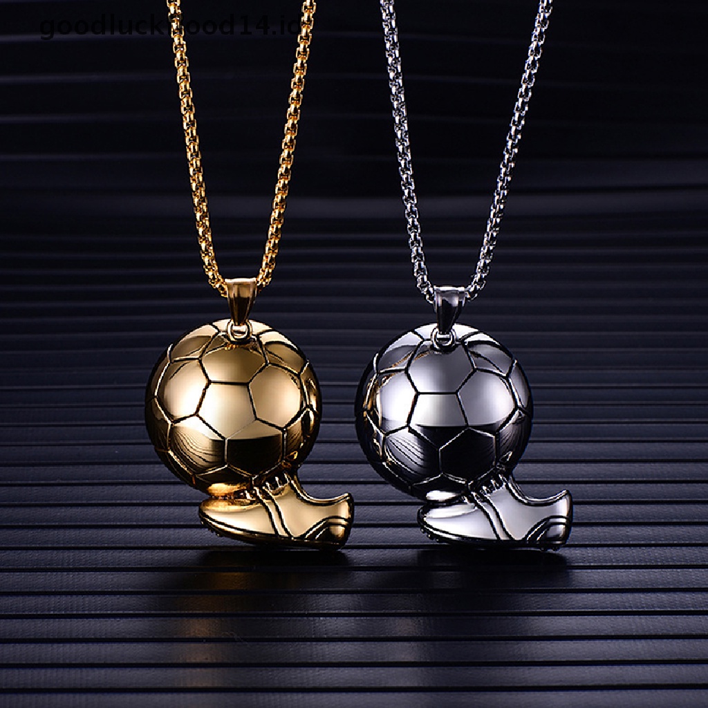 [OOID] Fashion Football Necklace Soccer Boots Shoes Charm Pendant Sport Hip-hop Jewelry ID