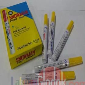 

PROMO Spidol Permanent Paint Marker Snowman Kuning Isi 12 Pcs