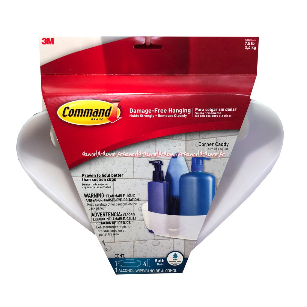 Command 3M Damage Free Hanging Multi Hook Gantungan Dinding Mampu Menahan Sampai 3.4Kg