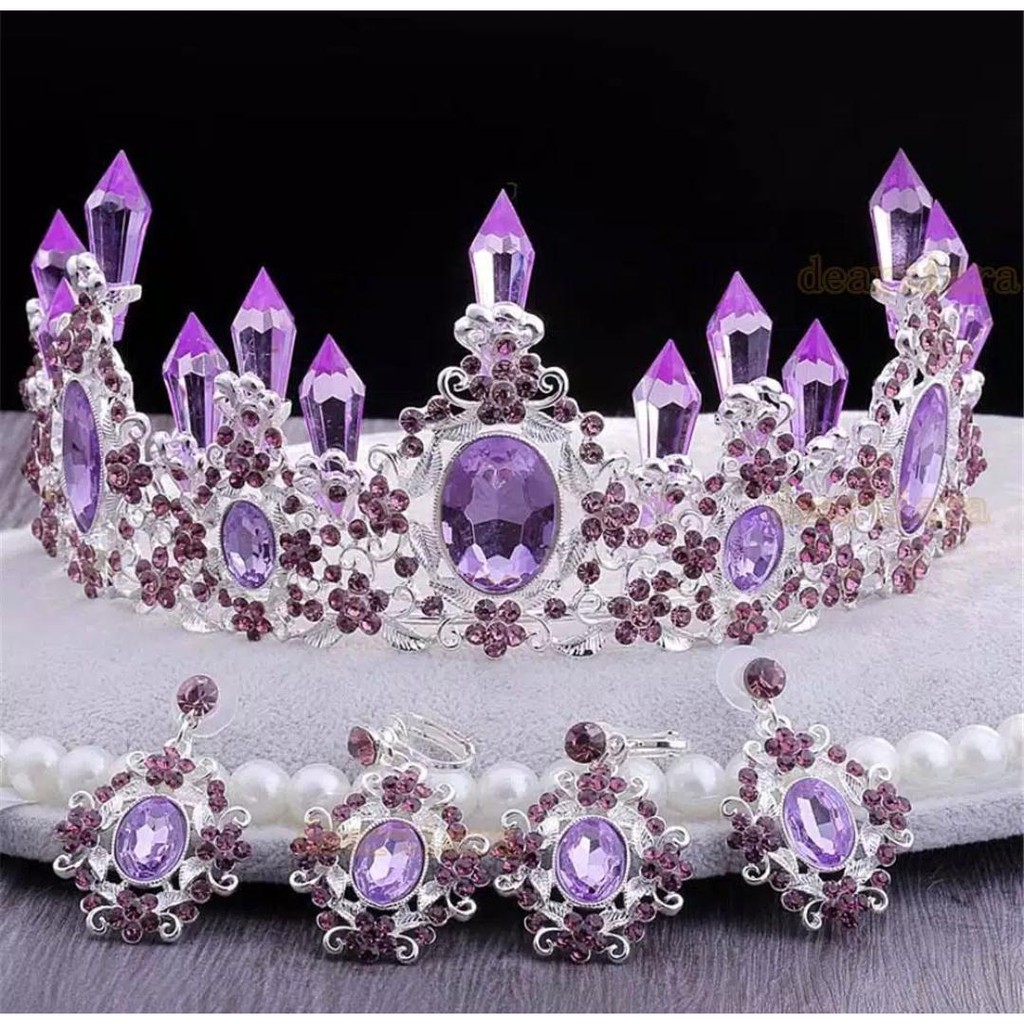 Diamond Light Crown - Mahkota Bridal Colorfull - Jewelry Set