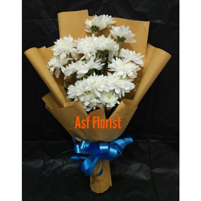 

Premium Product!!! Buket Bunga Aster putih dan kuning/Krisan Segar untuk wisuda/wedding/engagement/ hari ibu / hari guru/ ulang tahun/ untuk pasangan/ valentine - Paling Diminati