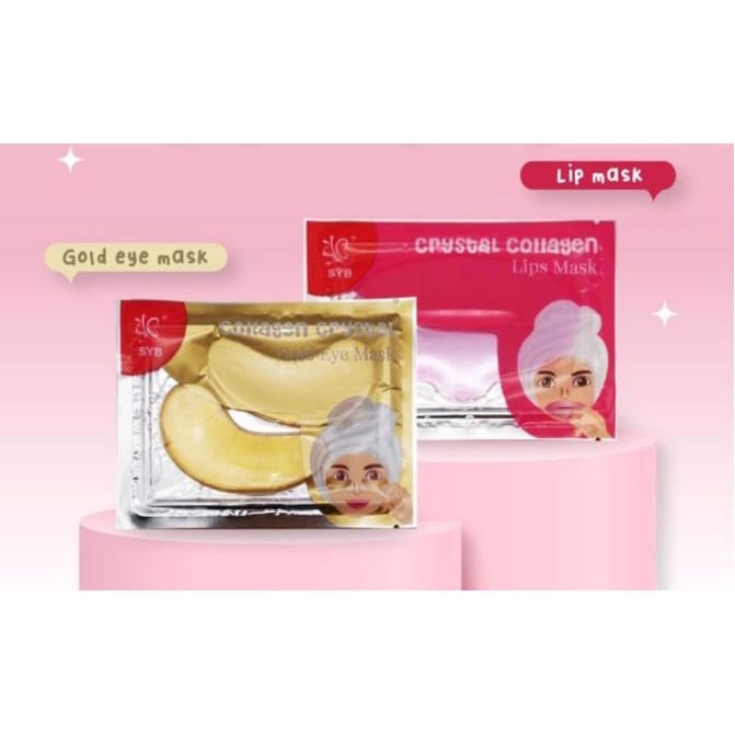 ❤ PAMELA ❤SYB Collagen Crystal Gold Eye Mask / masker mata / lip mask / masker bibir bpom