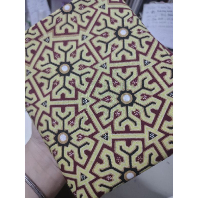 bahan kain batik katun cotton handprint yard gulungan meteran lembut halus adem motif cantik masker