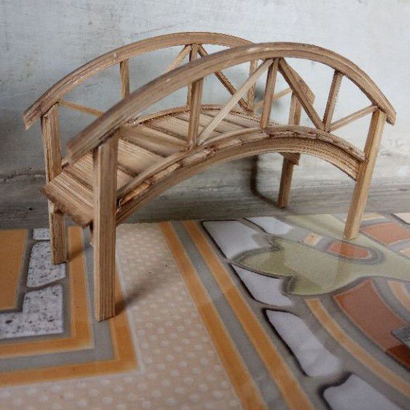 miniatur jembatan aquascape paludarium terarium