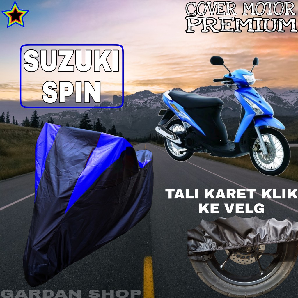 Sarung Motor SUZUKI SPIN Hitam BIRU Body Cover Suzuki PREMIUM