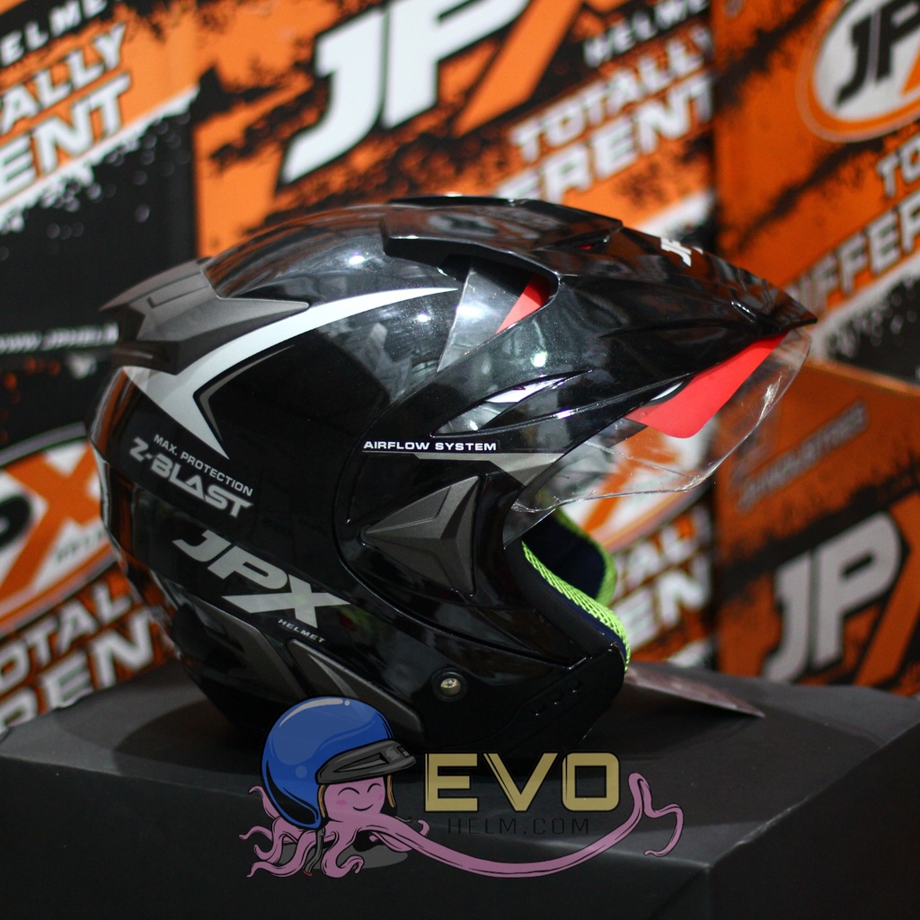 HELM JPX HALFFACE_JPX Z-BLAST  ORIGINAL HELM JPX ZBLAST SUPERMOTO JP HALFFACE - ONGKIR 2KG