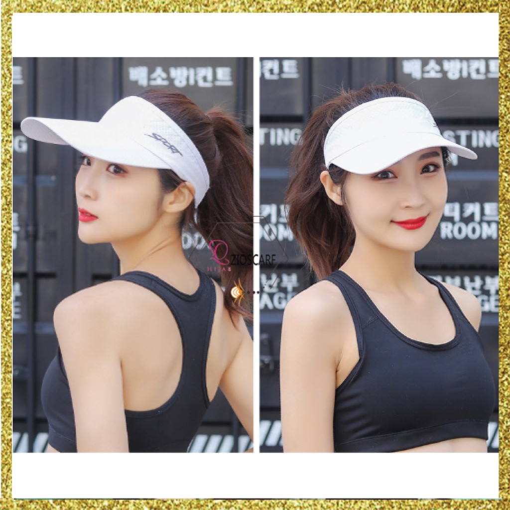 TOPI SENAM PANTAI GOLF SPORT SEPEDA AEROBIK SUMMER TENNIS TENIS RAJUT PELINDUNG UV RAJUT WANITA PRIA ZE