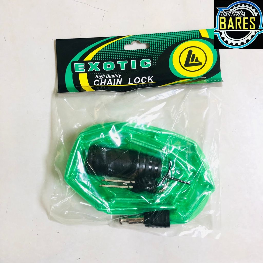 Kunci Gembok Sepeda Rantai Exotic ET-1307 / ET-F1122 Bicycle Lock