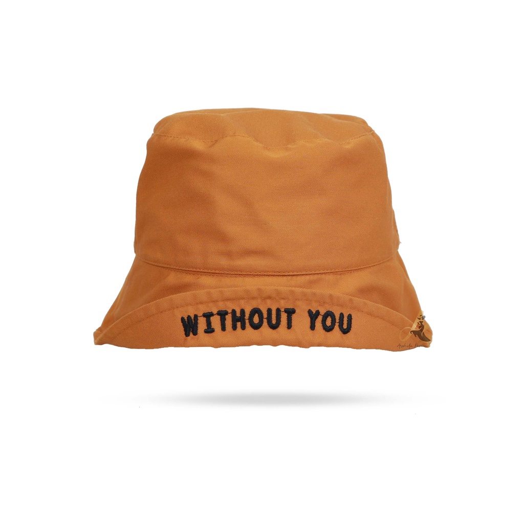 Topi Bucket Bolak Balik Bordir WithOut You / Bucket Hat WithOut You