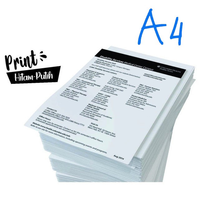

CETAK HITAM PUTIH A4 / 21 x 29,7cm