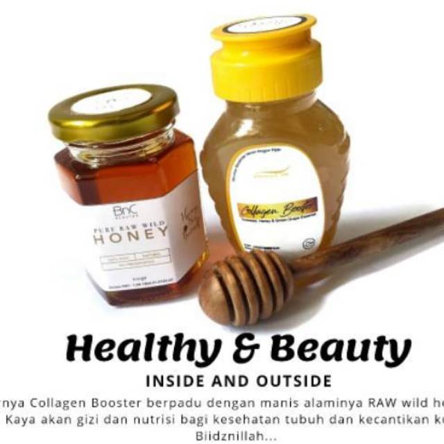 Bncskin Solutions Event Paket Bundling Healthy Collagen 110ml dan Madu 100ml BnC
