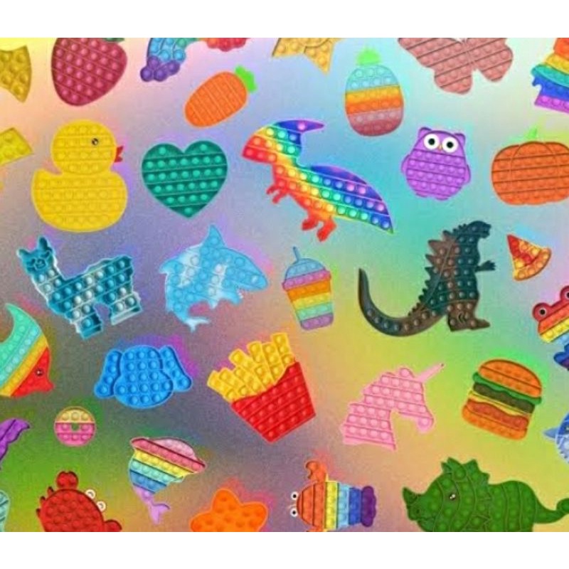 GROSIR POP IT MURAH Pop it pelangi popit makaron-1