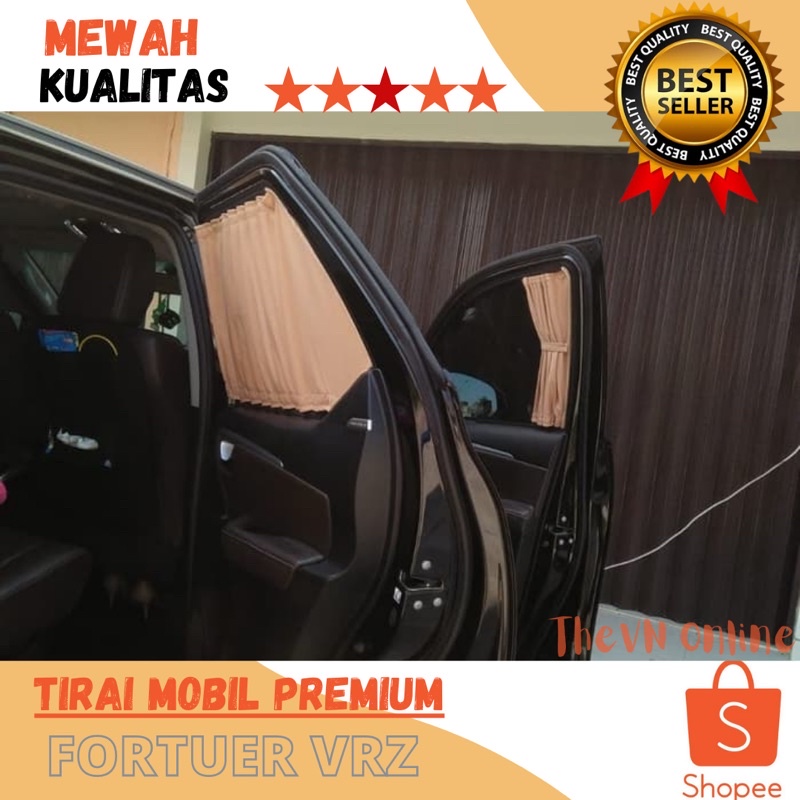 tirai gorden mobil all new fortuner vrz rel besar kokoh kuat mewah presisi