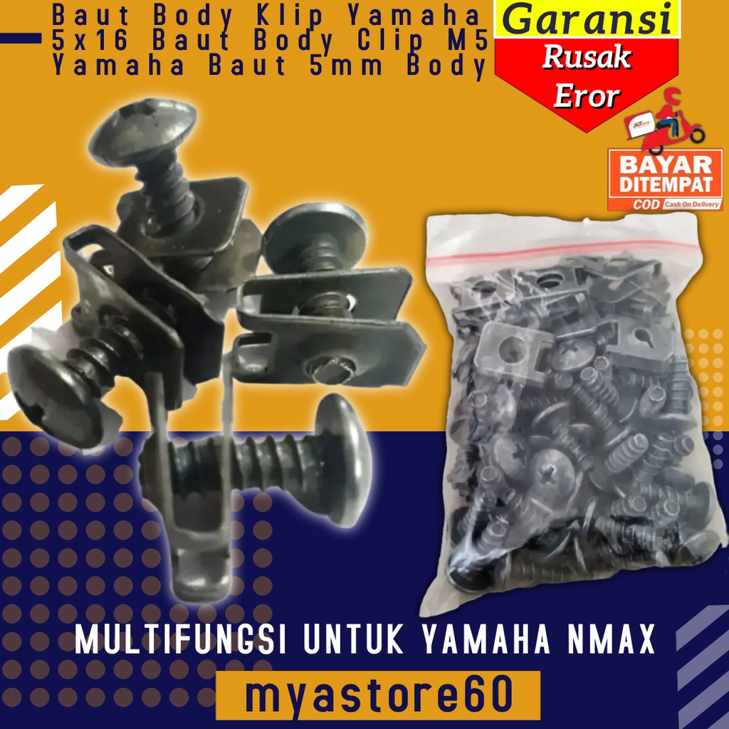 Baut Rivet Body Klip Yamaha 5x16  Baut Body Clip M5 Yamaha Baut 5mm Body
