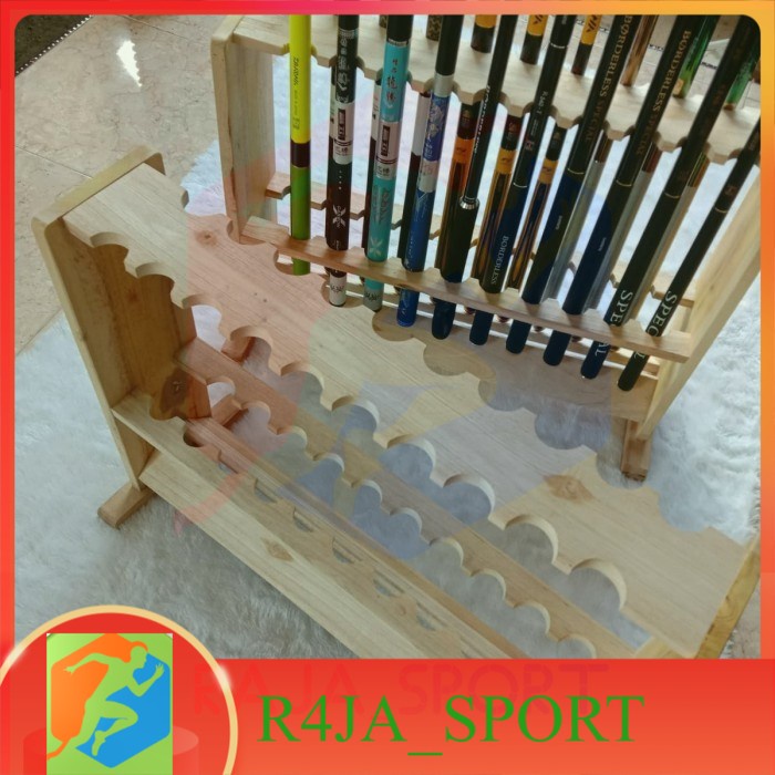 Rak Pancing Kayu Dudukan Joran Universal Homemade Berkualitas