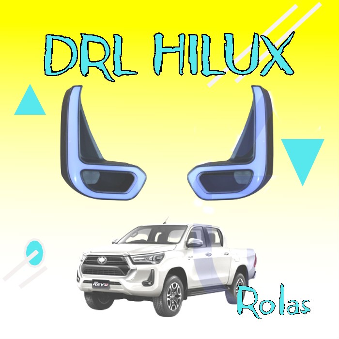 DRL LED TOYOTA HILUX REVO 2020 2021 2022 COVER FOG LAMP FOGLAMP LAMPU KABUT BUMPER BEMPER DEPAN