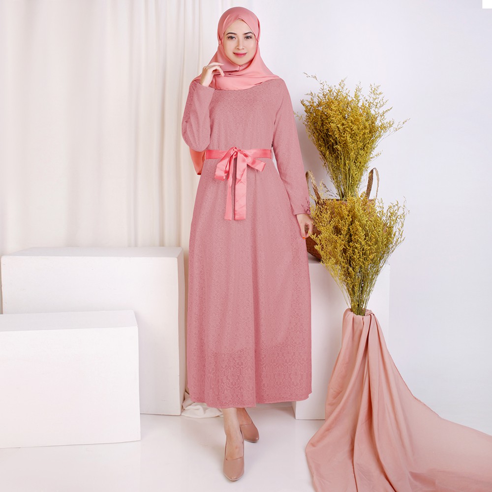 Long dress Gamis maxi Brukat model terbaru - XSHOP Hipza