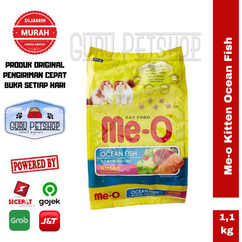 Me-o Kitten Ocean Fish 1,1kg Freshpack / Makanan Kucing / Cat Food