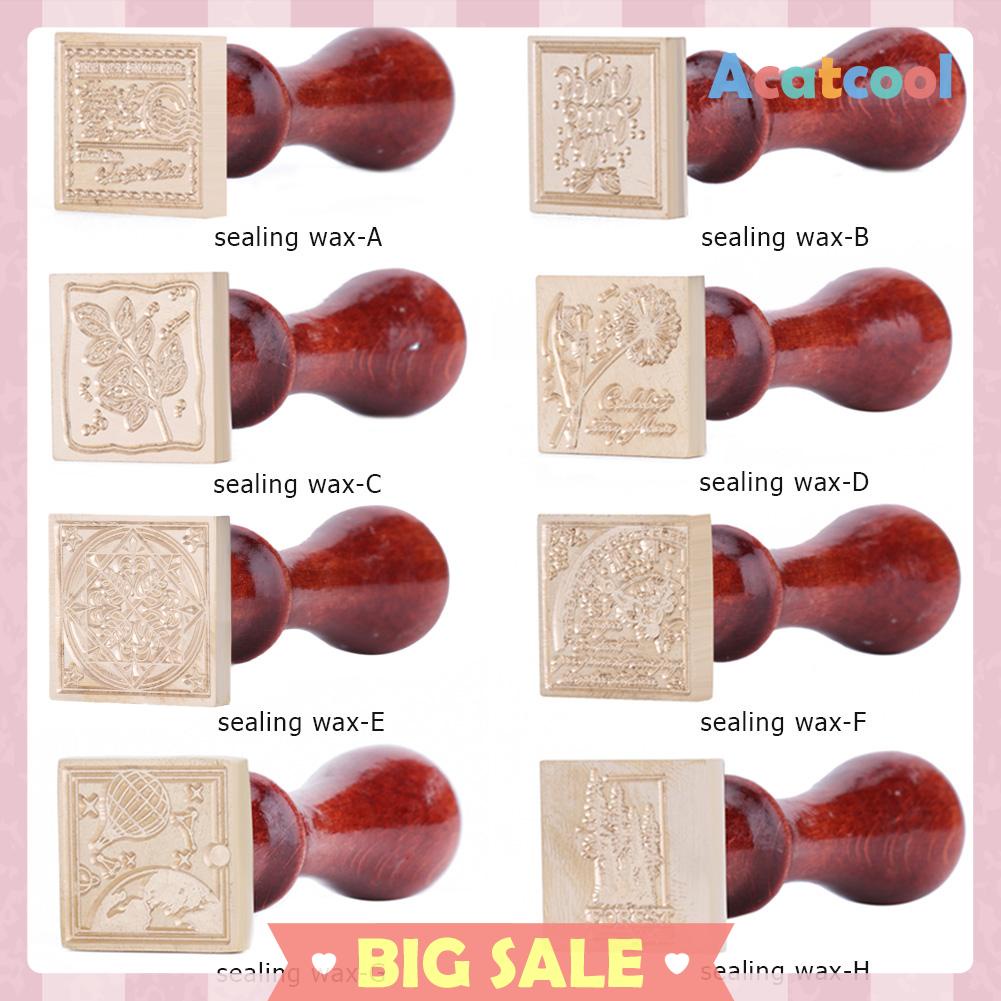 Stempel Segel Lilin Bentuk Persegi Gaya Vintage Untuk Dekorasi Scrapbook