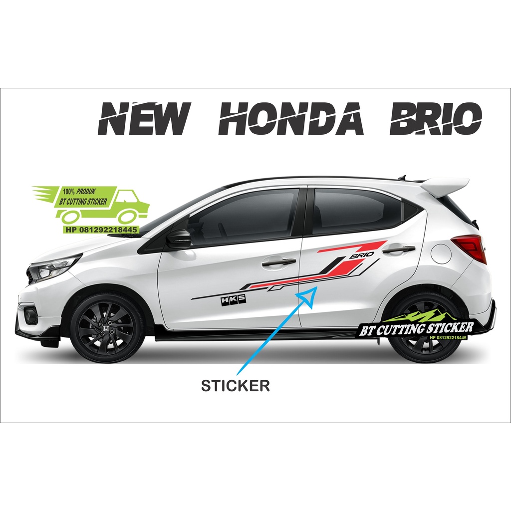 sticker honda brio stiker mobil sticker mobil brio sticker variasi mobil brio