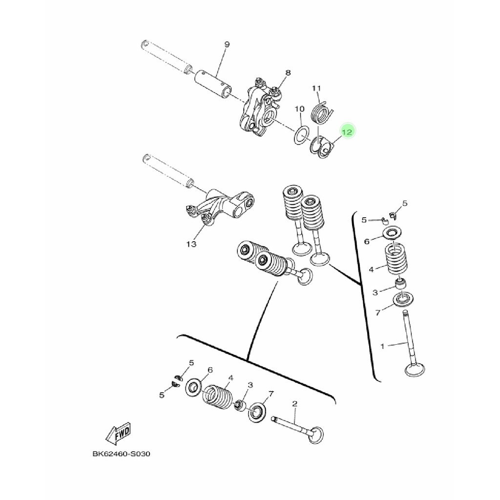 PLAT RUMAH TEMPAT SPRING PER PLATUK KLEP IN NEW R15 V3 MT15 XSR VIXION R WR 155 ORIGINAL YGP BK6-E2279-00