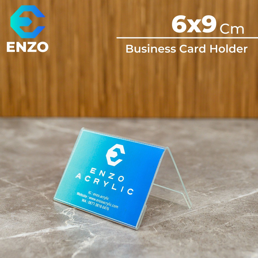 

CUSTOM PAPAN / STAND KARTU NAMA / KARTU BISNIS NAME TAG AKRILIK MEJA KANTOR