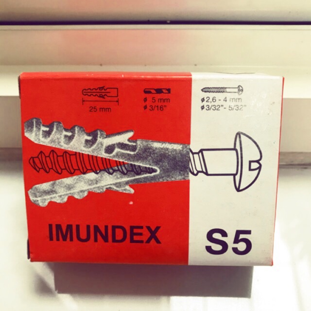 Fischer IMUNDEX S5 Isi 100 Pcs / Fisher Untuk Sekrub Tembok S 5 / Viser Sekrub Dinding