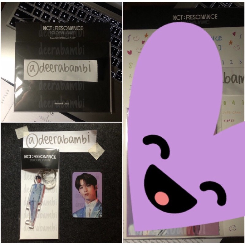 [ READ DESC ] SUNGCHAN BEYOND LIVE AR TICKET, ACRYLIC KEYRING, SCRAPBOOK DECO NCT 2020 RESONANCE SET