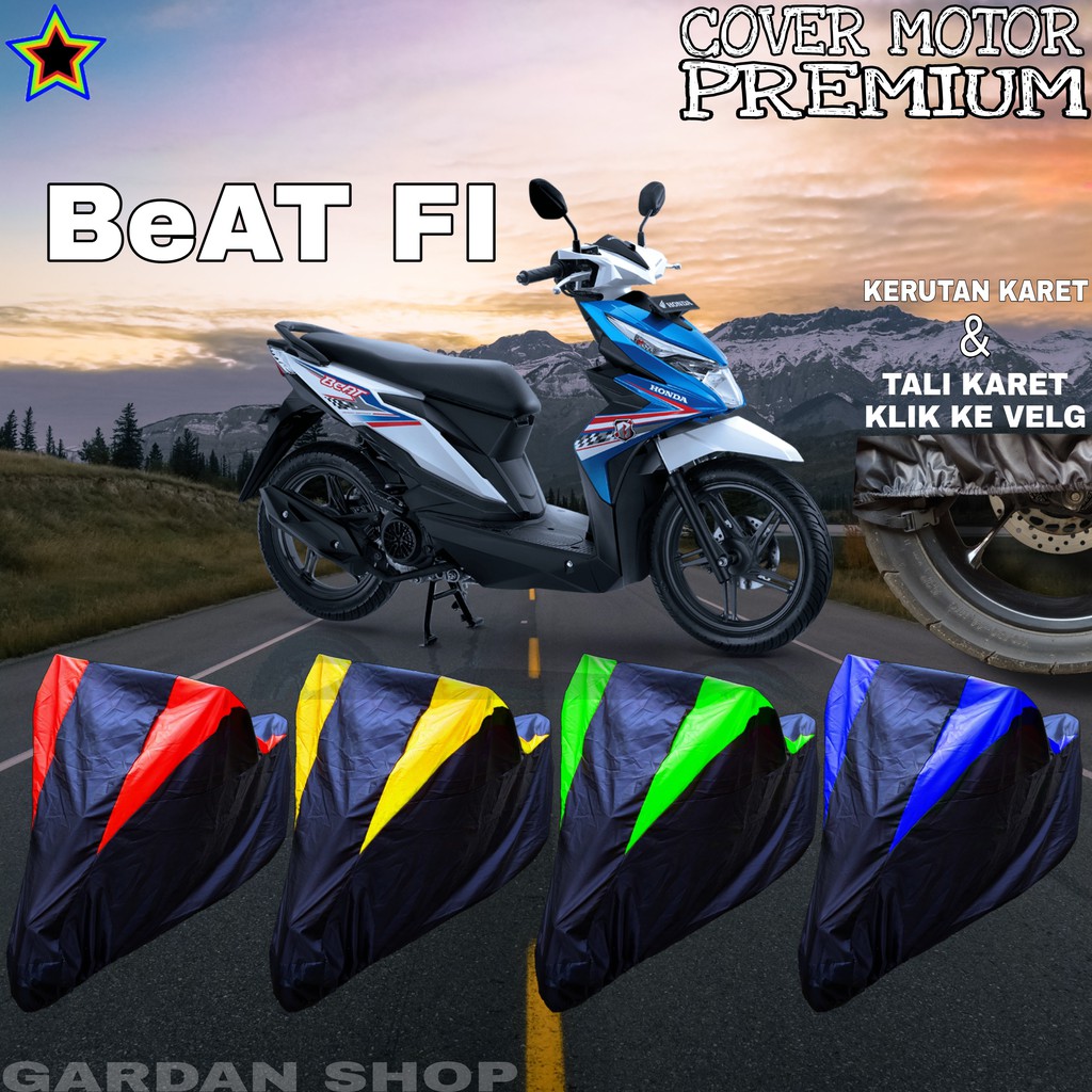 Sarung Motor BeAT FI Hitam KOMBINASI Body Cover Penutup Pelindung Motor BeAT PREMIUM