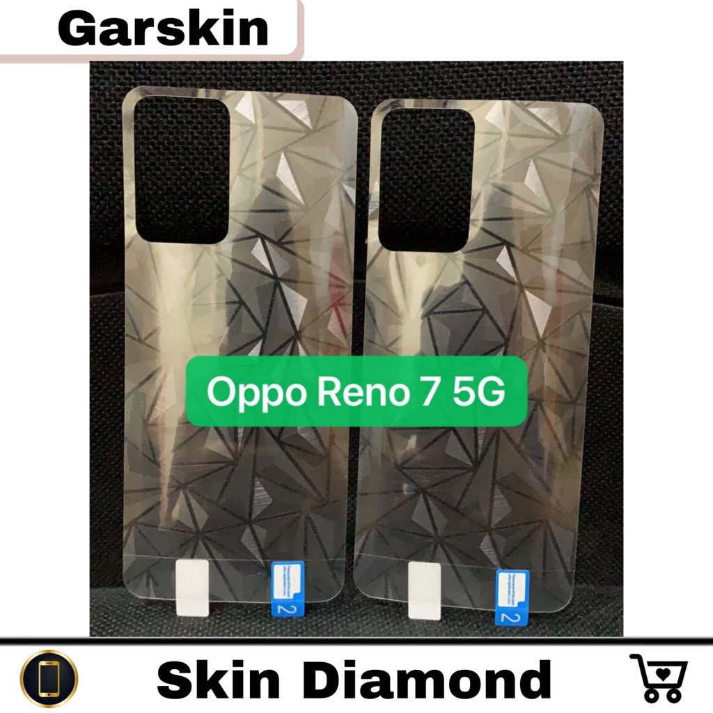 Skin Diamond RENO 8T 4G / 8T 5G RENO 7 4G/ 7 5G RENO 8 4G / RENO 8Z 5G / 7Z 5G Anti Gores Belakang Garskin Design Skin Back Diamond 3D RENO 7 Z / Reno 7 5G