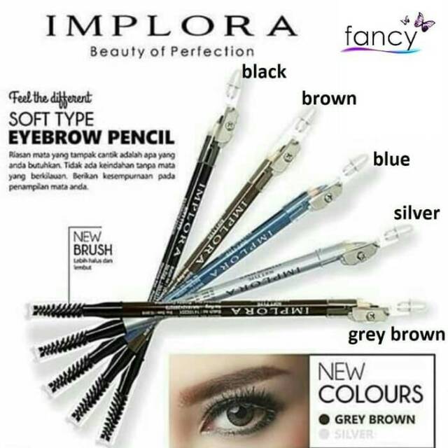 Implora Pensil Alis 2in1 - Soft Type Eyebrow Pencil Original BPOM