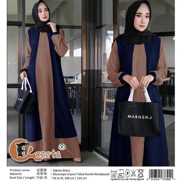 016 ZAKOTA MAXY Busana Muslim Baju Pakaian Gamis Maxi Dress Baru Murah Grosir TanahAbang