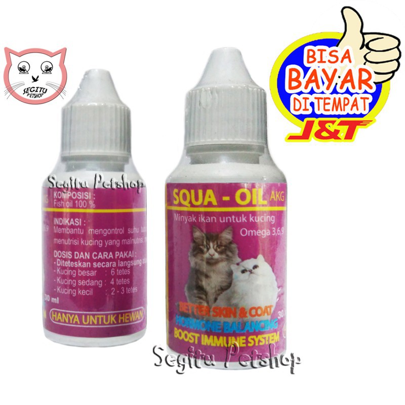 Minyak Ikan Kucing Vitamin Cair Fish Oil Squa Oil Shopee Indonesia